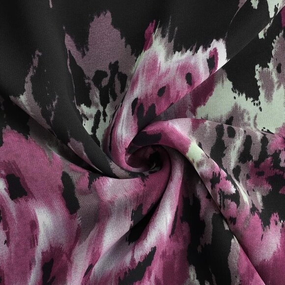 Women's Loose Flouncing Flutter Sleeve Double-Layered Shirt Chiffon Elegant Dres - Picture 5 of 5